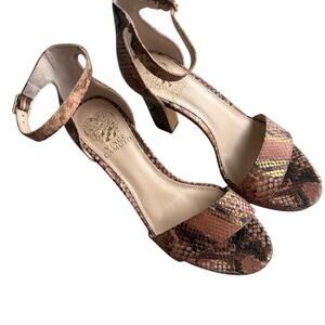 NEW Vince Camuto Sathina Multi Snake Open Ankle Strap Pumps Sandal